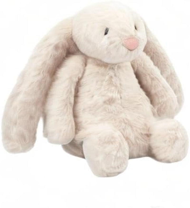 Interactive Squeaky Dog Chew Toy, Ideal Dog Toys for Chewers, Small, Medium & Large Dogs, and Fetch Lovers - Bunny (Beige), Large