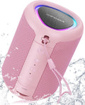Portable Bluetooth Speaker Beach Essentials: Powerful Crystal Clear Sound/Dynamic Light/Ipx5 Waterproof/All Day Playtime/Wireless BT 5.3/TWS Paring, Mom Gifts, Outdoor|Travel|Camping|Pool Accessories