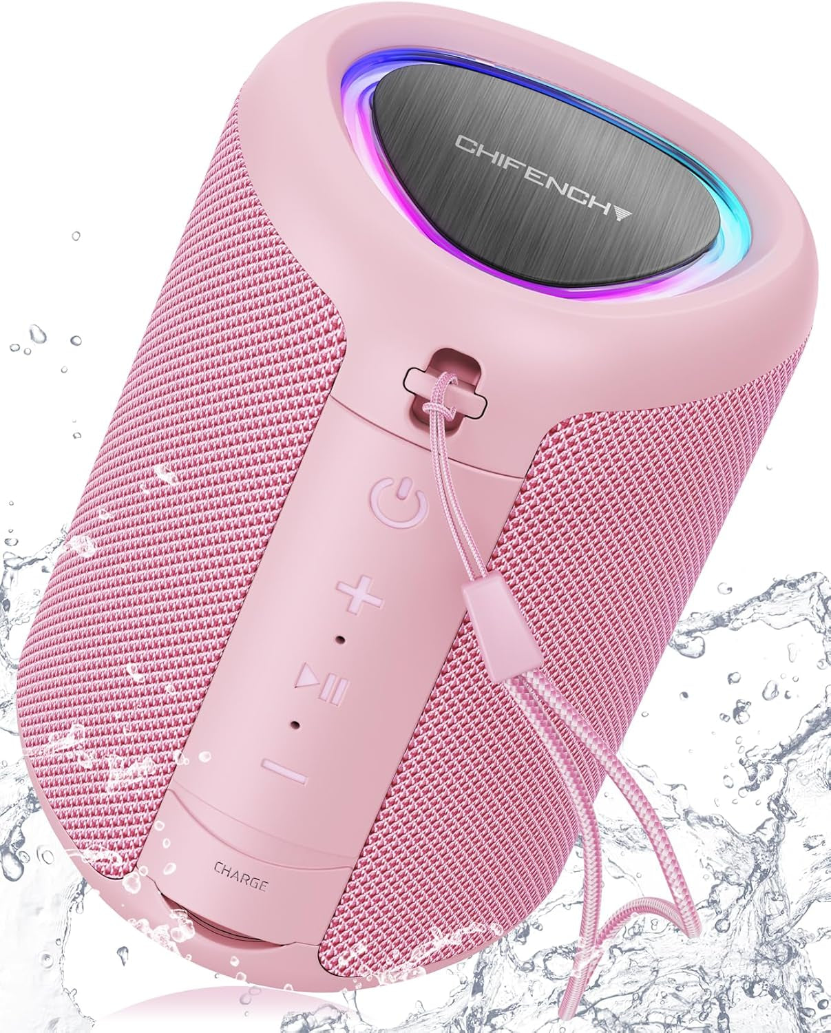 Portable Bluetooth Speaker Beach Essentials: Powerful Crystal Clear Sound/Dynamic Light/Ipx5 Waterproof/All Day Playtime/Wireless BT 5.3/TWS Paring, Mom Gifts, Outdoor|Travel|Camping|Pool Accessories