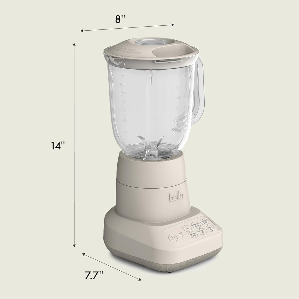 10 Speed Countertop Blender, Juicer & Smoothie Maker, Fits-Anywhere™ Kitchenware, Slim Flip & Store Design, Dishwasher Safe 48Oz Capacity Pitcher & Lid, Stainless Steel Blade, 450 Watt, Oatmilk
