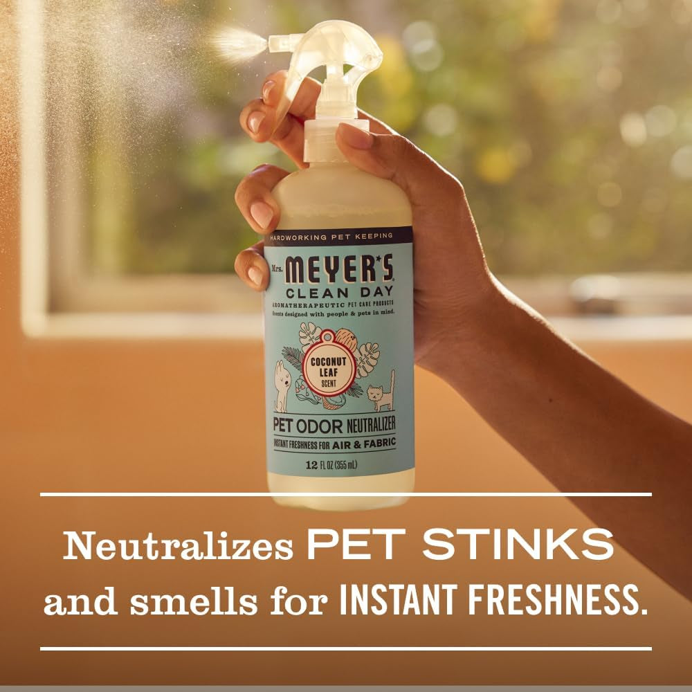 MRS. MEYER'S CLEAN DAY Pet Odor Neutralizer, Coconut Leaf Scent, 12Oz
