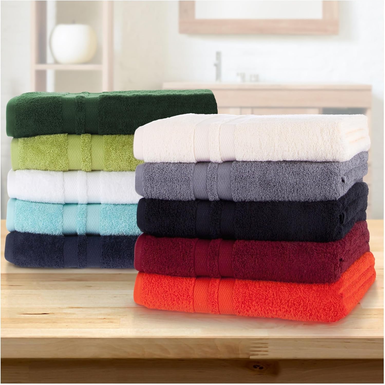 Ultra-Soft 2-Piece Cotton Bath Sheet Set, Perfect for Bathroom Decor, Shower, Spa, Gym, Guest Room, Home Essentials, Daily Use, Soft, Absorbent, Oversized Body Towels - Celery