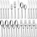 20 Piece Silverware Set, Food-Grade Stainless Steel Flatware Sets for 4 Mirror Polished Cutlery Utensil Sets Include Dinner Knives Spoons and Forks Set Dishwasher Safe for Home Restaurant