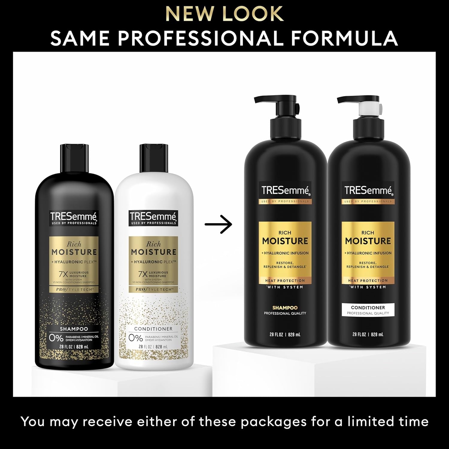 Tresemmé Rich Moisture Shampoo and Conditioner 2 Count Rich Moisture for Dry Hair Formulated with Vitamin E and Biotin 28 Oz