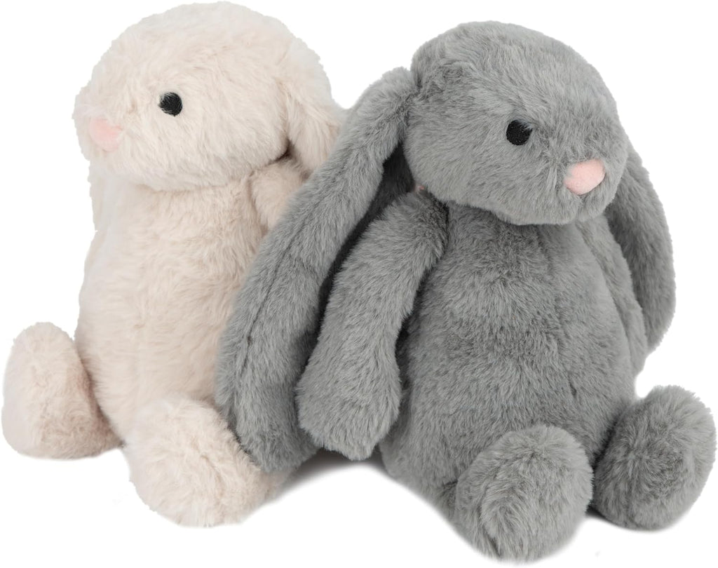 Interactive Squeaky Dog Chew Toy, Ideal Dog Toys for Chewers, Small, Medium & Large Dogs, and Fetch Lovers - Bunny (Beige), Large