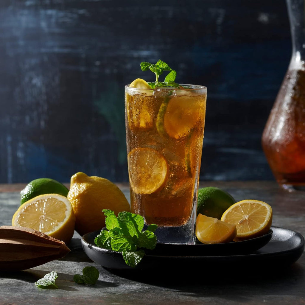 Collins Everyday Drinking Glasses Set of 16 Drinkware Kitchen Glasses for Cocktail, Iced Coffee, Beer, Ice Tea, Wine, Whiskey, Water, 8 Tall Highball Glass Cups & 8 Short Old Fashioned.