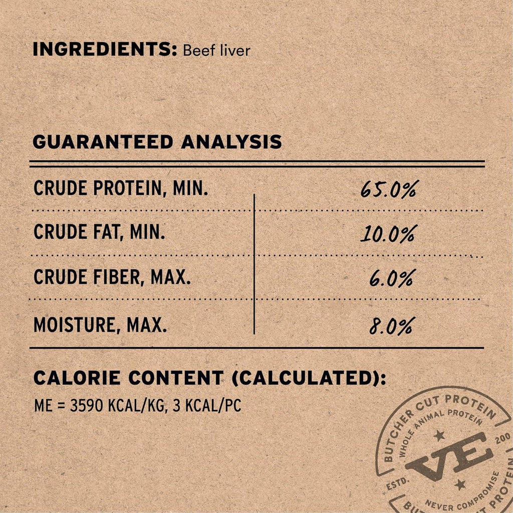 Freeze Dried Dog Treats | Beef Liver, Single Ingredient | Premium Quality | Grain Free Training Treats for Dogs, 2.1 Oz Bag
