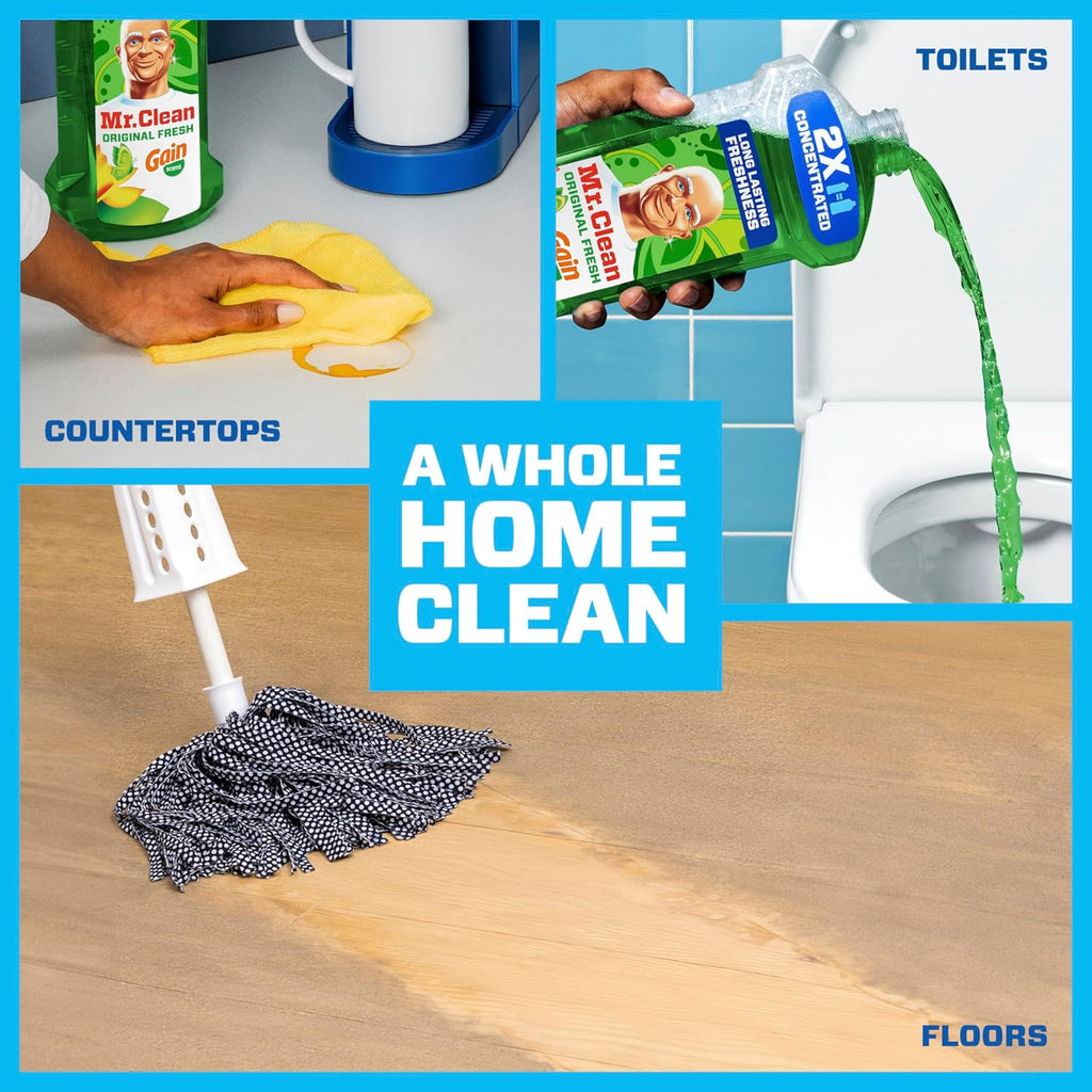 All Purpose Cleaner, Floor Cleaner for Mopping Home, Bathroom, & Kitchen, Cleaning Liquid for Mop & Bucket, Cleaning Supplies, Multi-Surface Dilutable, Gain, 41Oz