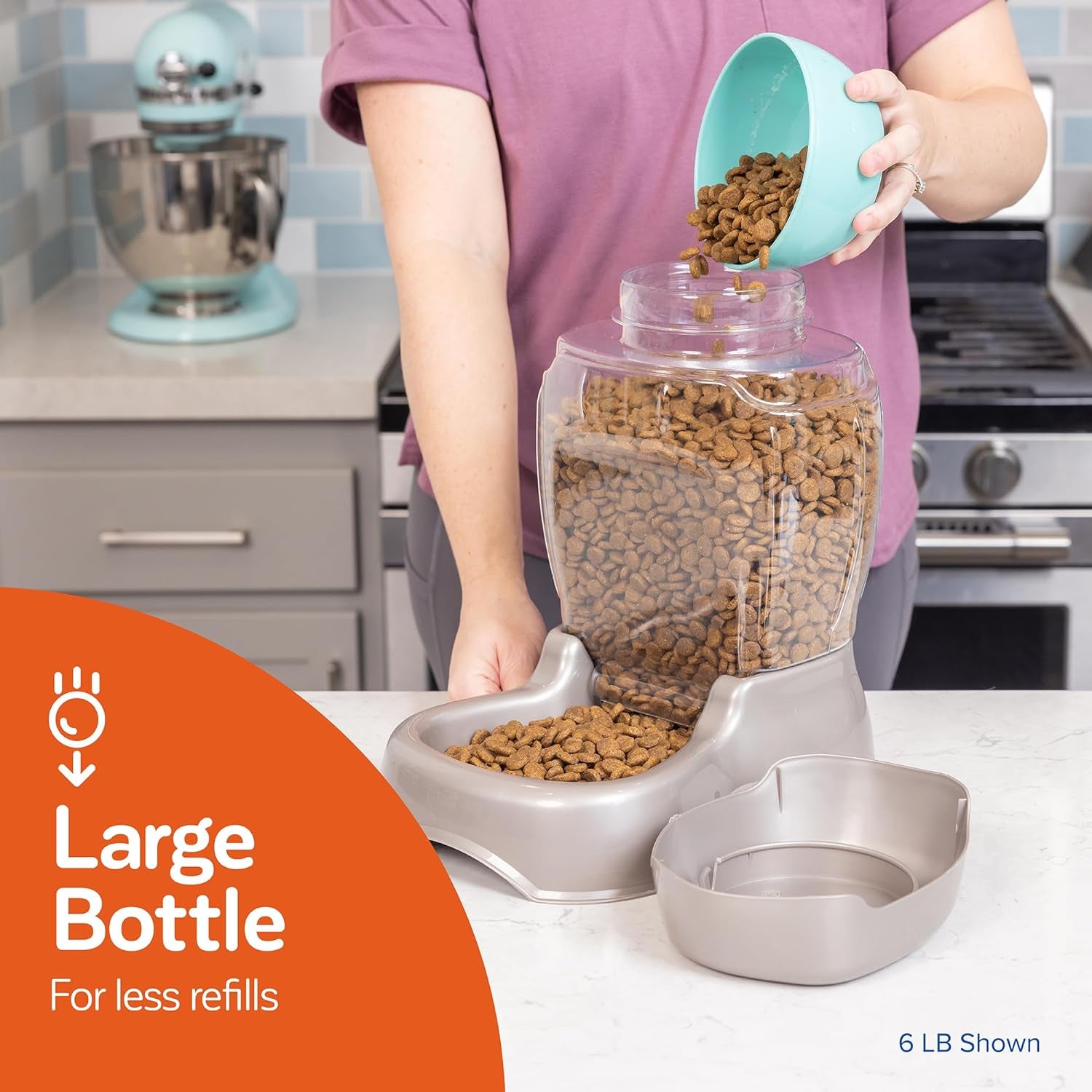 Pet Cafe Feeder Dog and Cat Feeder Pearlescent Colors 3 Sizes, Made in USA