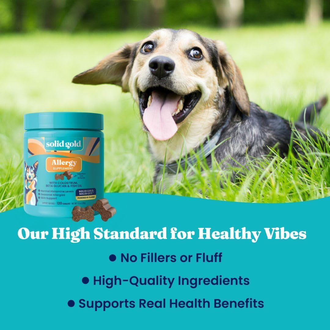 Dog Allergy Relief Chews - Dog Itching Skin Relief & Seasonal Allergies Support - Alaskan Salmon Oil for Dogs Skin, Coat & Immune Support - Bacon Flavor Soft Allergy Chews for Dogs -120Ct