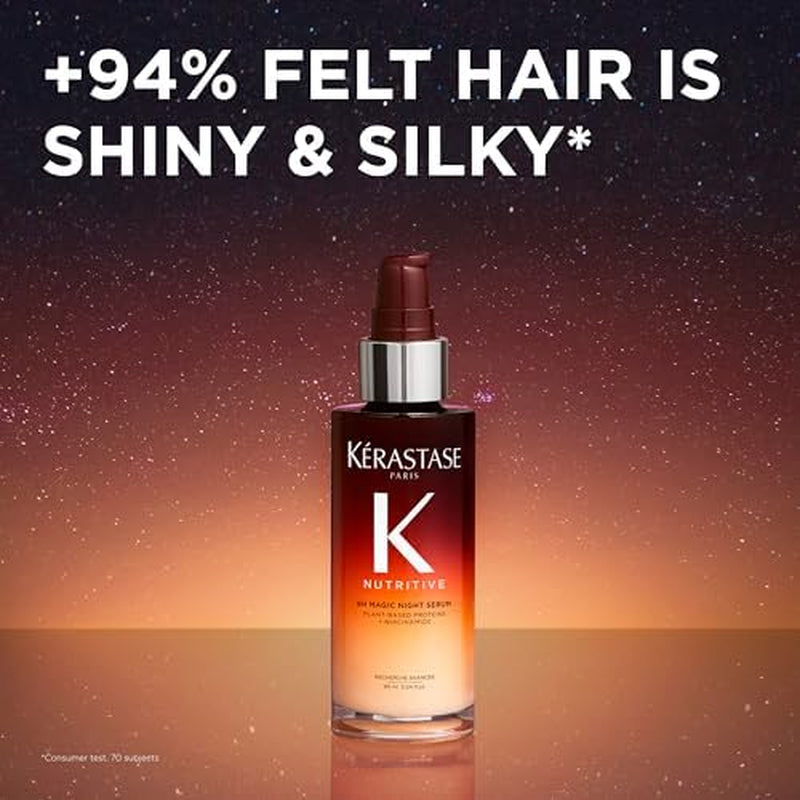 Kerastase Nutritive 8H Magic Night Serum - Overnight Treatment for Dry Hair, Enhances Shine, with Plant-Based Proteins