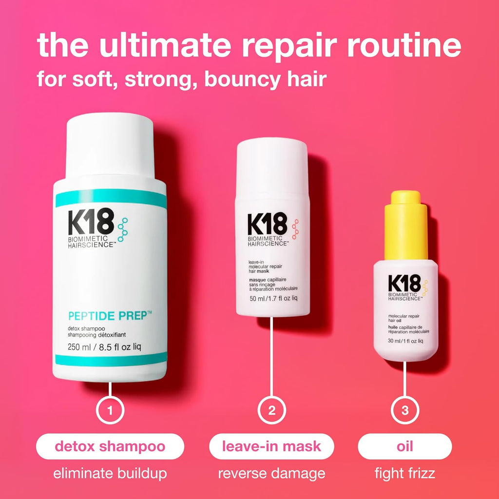 Leave-In Molecular Repair Hair Mask, Patented, Lasting Repair for Dry, Frizzy, Damaged Hair, Reverse Damage in 4 Minutes from Bleach, Color, Chemical Services + Heat