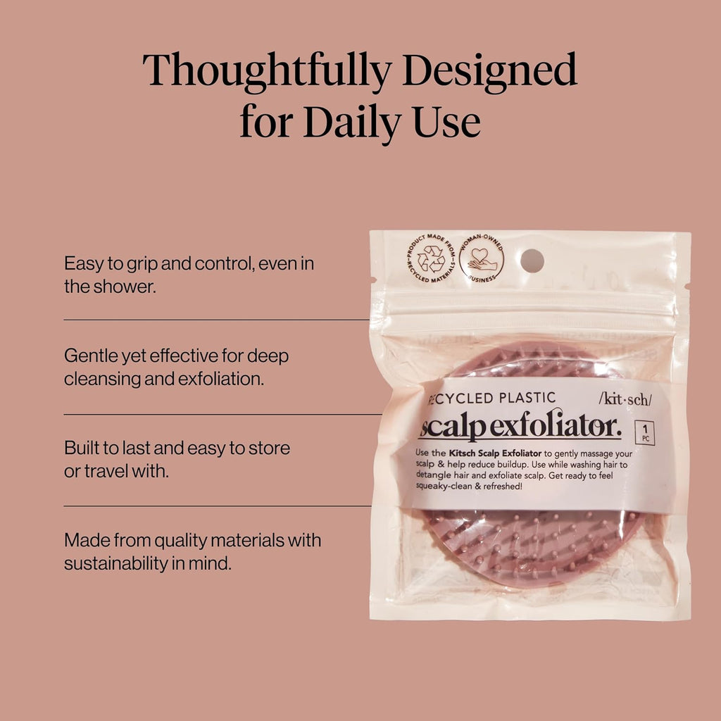 Scalp Massager for Hair Care - Scalp Scrubber, Shampoo Brush & Exfoliator for Scalps- Hair Scrubber for Relaxing Bath - Terracotta