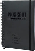 Hardcover Fitness Journal Workout Planner for Men & Women - A5(5.7" X 8.3") Sturdy Workout Log Book to Track Gym & Home Workouts