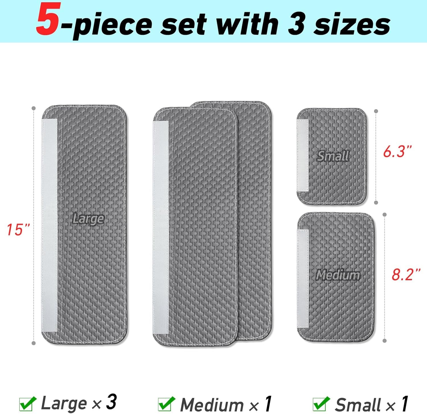Refrigerator Door Handle Covers, 5 PCS, Performance Appliance Handle Covers, Non-Slip Fridge Door Handle Covers, Keep Your Kitchen Clean, Microwave Oven Dishwasher Door Handle Protectors(Dark Gray)