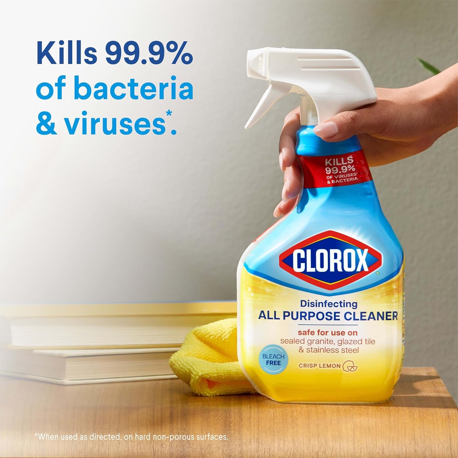 Disinfecting All-Purpose Cleaner 32 Oz and Bathroom Cleaner, Household Essentials, 30 Oz, Pack of 3