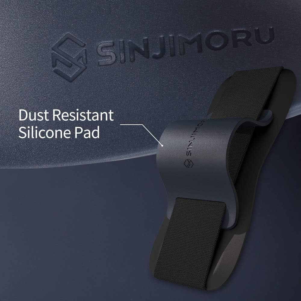 Phone Grip with Silicone Band – Comfortable One-Hand Holder & Kickstand for Smartphones, Tablets, and Ereaders for Iphone, Android, and Kindle Sinji Grip Silicone Black
