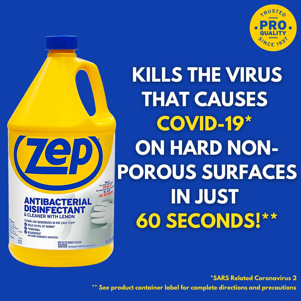 Commercial 1041688 Antibacterial Disinfectant Cleaner with Lemon , 1 Gal Bottle