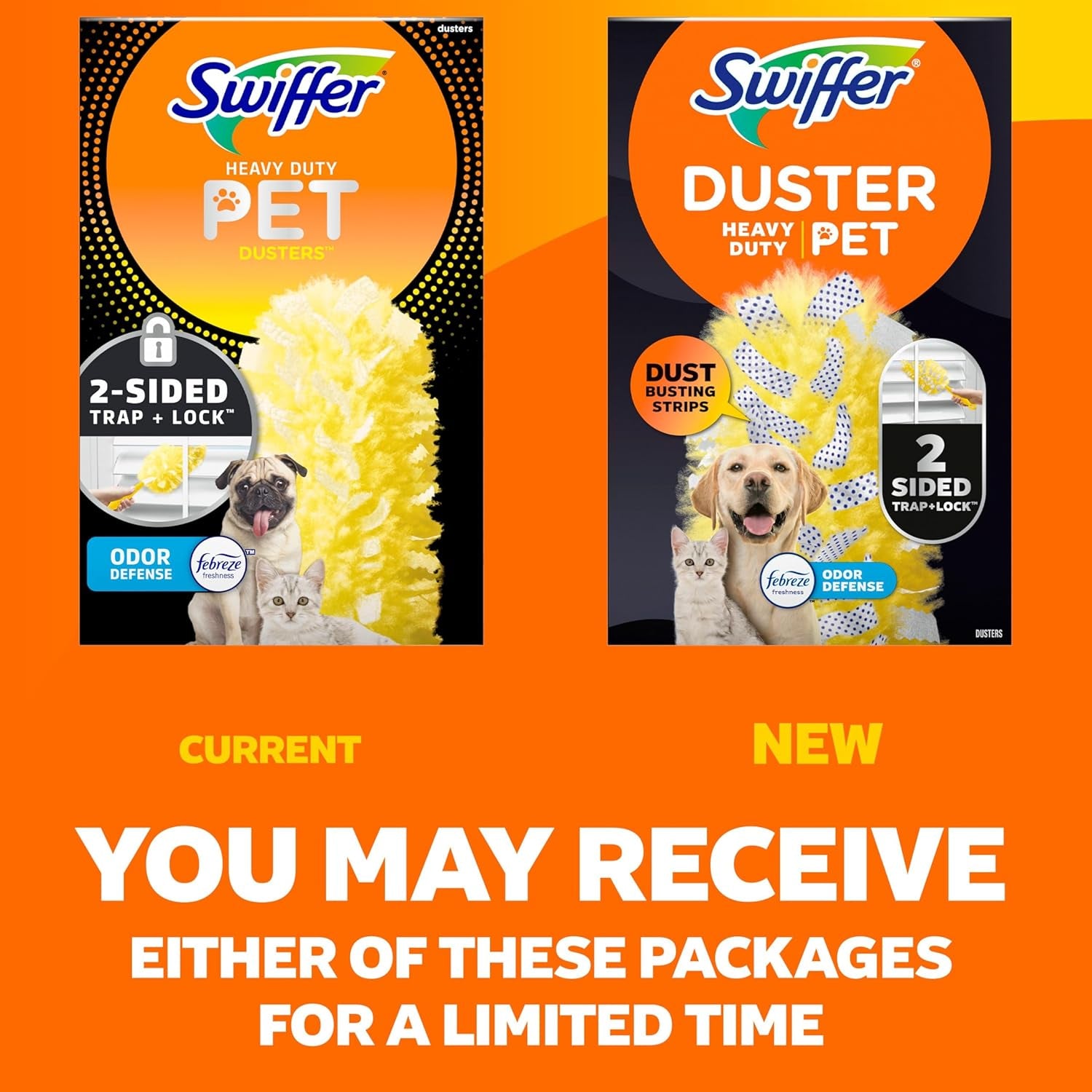 Pet Heavy Duty Dusters Refills, Multisurface 360 Dusters with Febreze Odor Defense, 11 Count