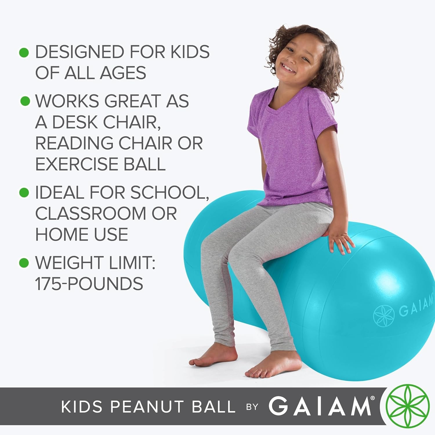 Active Seat Peanut Shaped Bounce Desk Chair, Exercise Yoga Balance Sitting Ball, Flexible Seating, Wiggle Seat for Boys and Girls