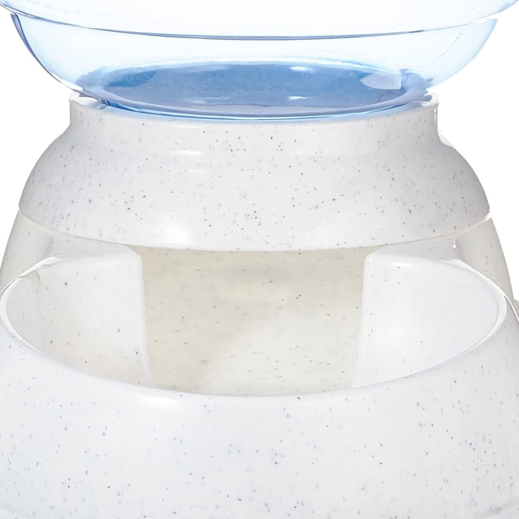 Gravity Pet Food Feeder for Dogs and Cats, Easy to Clean, Easy to Fill, Removable Lid, 6-Pound Capacity, Small, Gray
