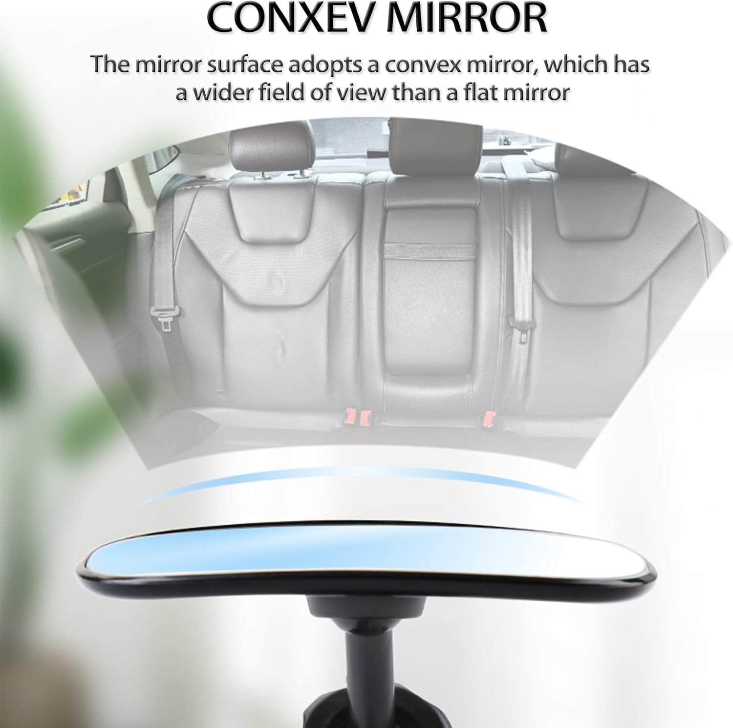 Universal Car Interior Rearview Baby Mirror Wide Angle Convex Mirror Clip-On Mirrors for Viewing Rear Passengers