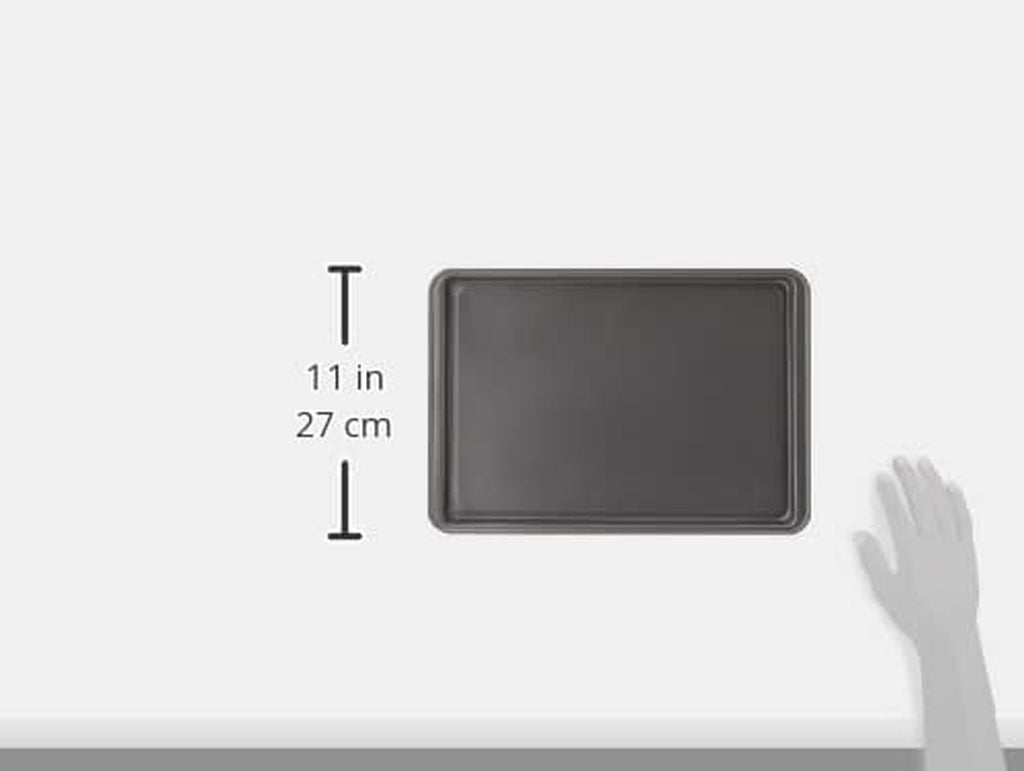 Everyday Nonstick Baking Sheet Set, 3 Pack Includes Small (13×9) Medium (15×1) and Large (17×11) Pans Carbon Steel Construction Cookie Sheets Bakeware Set, Gray