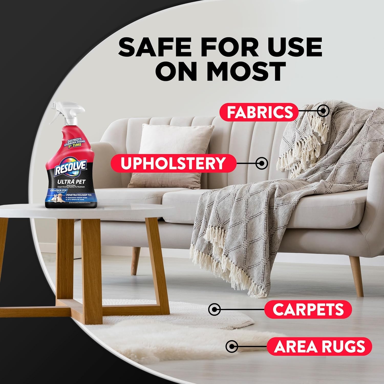 Ultra Pet Carpet Cleaner Spray – for Removal of Pet Stains & Odors, 32Oz