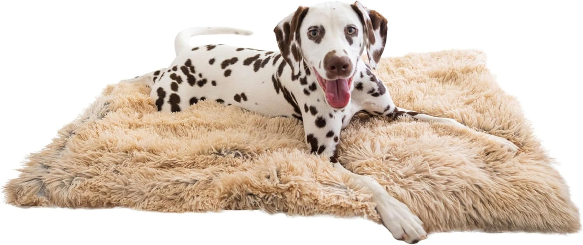 Calming Shag Dog Blanket – Ultra Soft Faux Fur Pet Throw, Anxiety-Relief, Lightweight Warm Bed Cover for Dogs and Cats, Machine Washable, Taupe, 30" X 40"