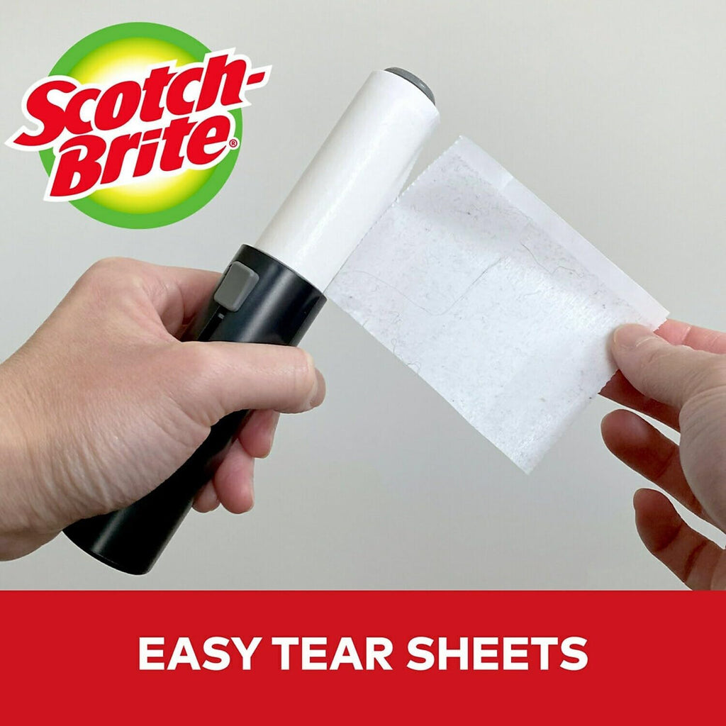 Scotch-Brite Mini Travel Lint Roller, Works Great on Pet Hair, 30 Sheets