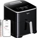 Sync 8QT AI Smart Air Fryer with Built-In Wireless Meat Thermometer, 9-In-1 XL Non Toxic Ceramic Airfryer, 450°F Max, Cooks 6Lb Whole Chicken, Quiet & Dishwasher Safe, 120V
