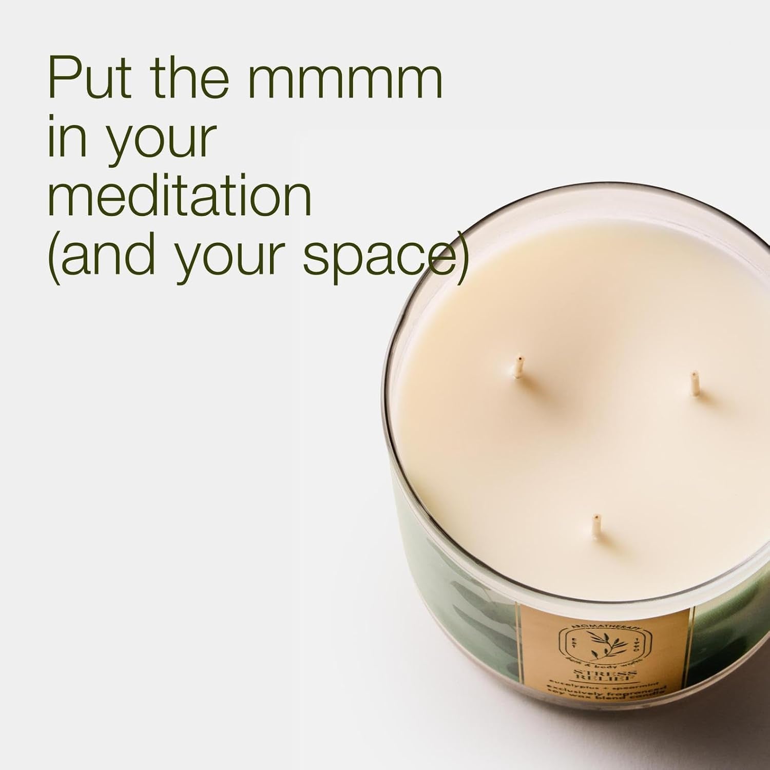 Eucalyptus Spearmint 3-Wick Candle - Scented Candle for At-Home Use - Long-Lasting, Room-Filling Fragrance - High Fragrance Oil Concentration - Soy Wax Blend