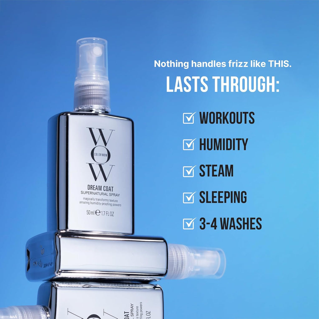 Dream Coat Anti-Humidity Treatment Spray – Anti-Frizz Hair Smoothing Spray with Built-In Heat Protectant, Award-Winning Leave in Treatment for Glassy Smooth, Shiny Styles up to 3-4 Washes