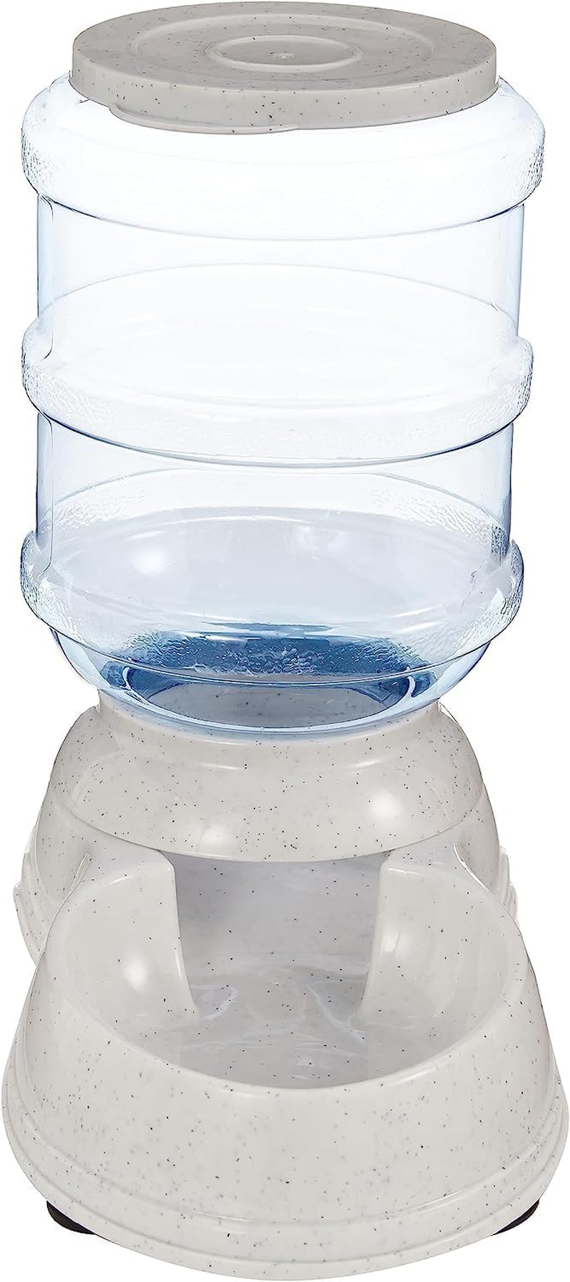 Gravity Pet Food Feeder for Dogs and Cats, Easy to Clean, Easy to Fill, Removable Lid, 6-Pound Capacity, Small, Gray