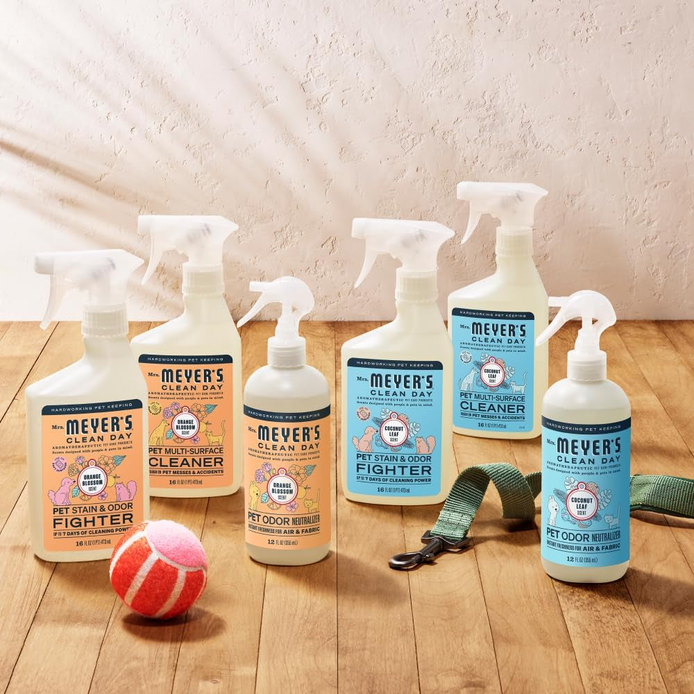 Mrs. MEYER'S CLEAN DAY Pet Multi-Surface Cleaner, Orange Blossom Scent, 16Oz