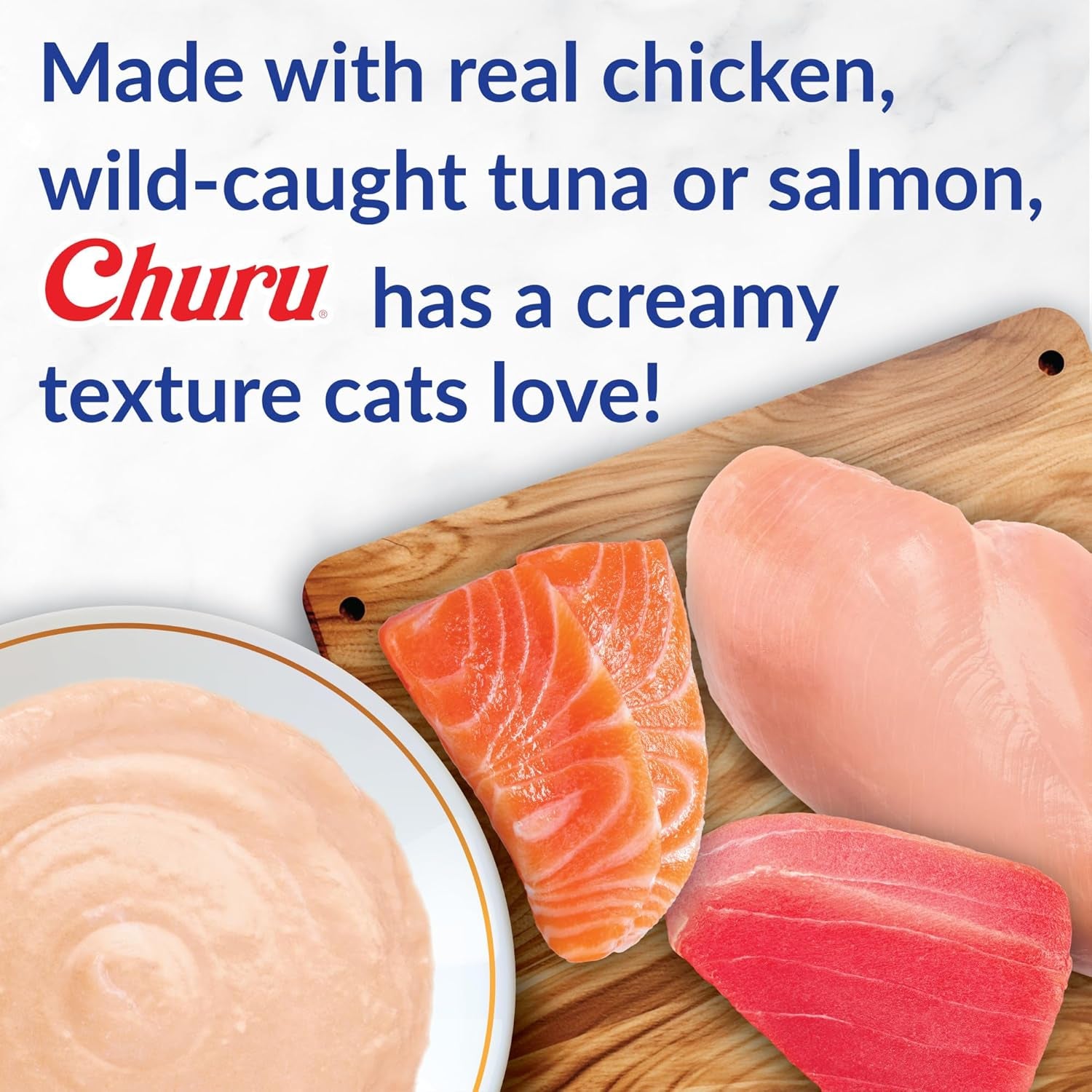 Churu Cat Treats, Lickable, Squeezable Creamy Purée Cat Treat with Green Tea Extract & Taurine, 0.5 Ounces Each Tube, 20 Tubes, Chicken Variety Box