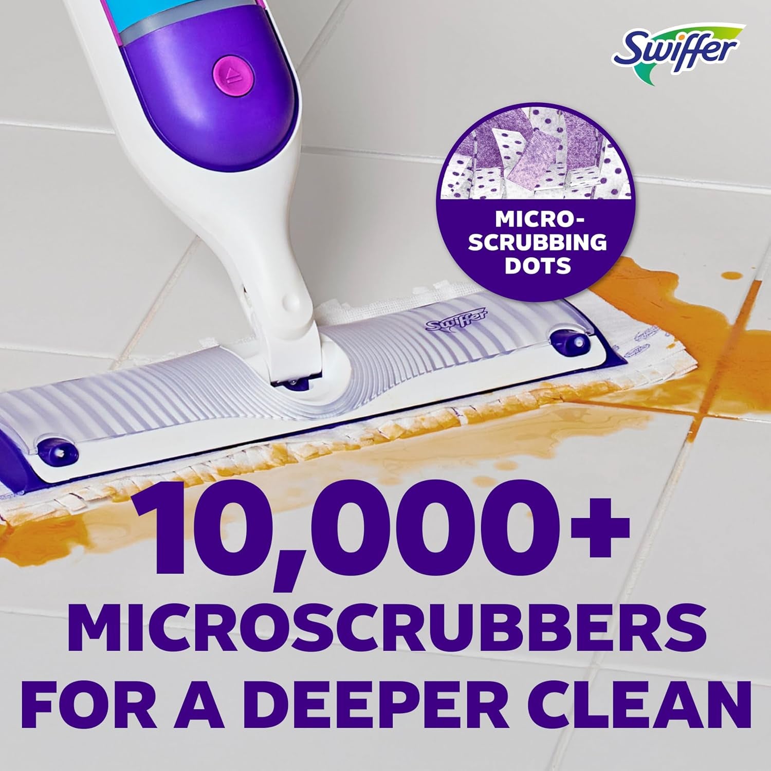 Powermop Multi-Surface Mop Kit for Floor Cleaning, Fresh Scent, Mopping Kit Includes Powermop, 2 Mopping Pad Refills, 1 Floor Cleaning Solution with Fresh Scent and 2 Batteries