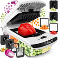 the Original Pro Chopper - Vegetable Chopper and Spiralizer, Food Chopper with Container, Fruit Slicer, Kitchen Gadgets & Gifts, Home Essentials (4 in 1, White)