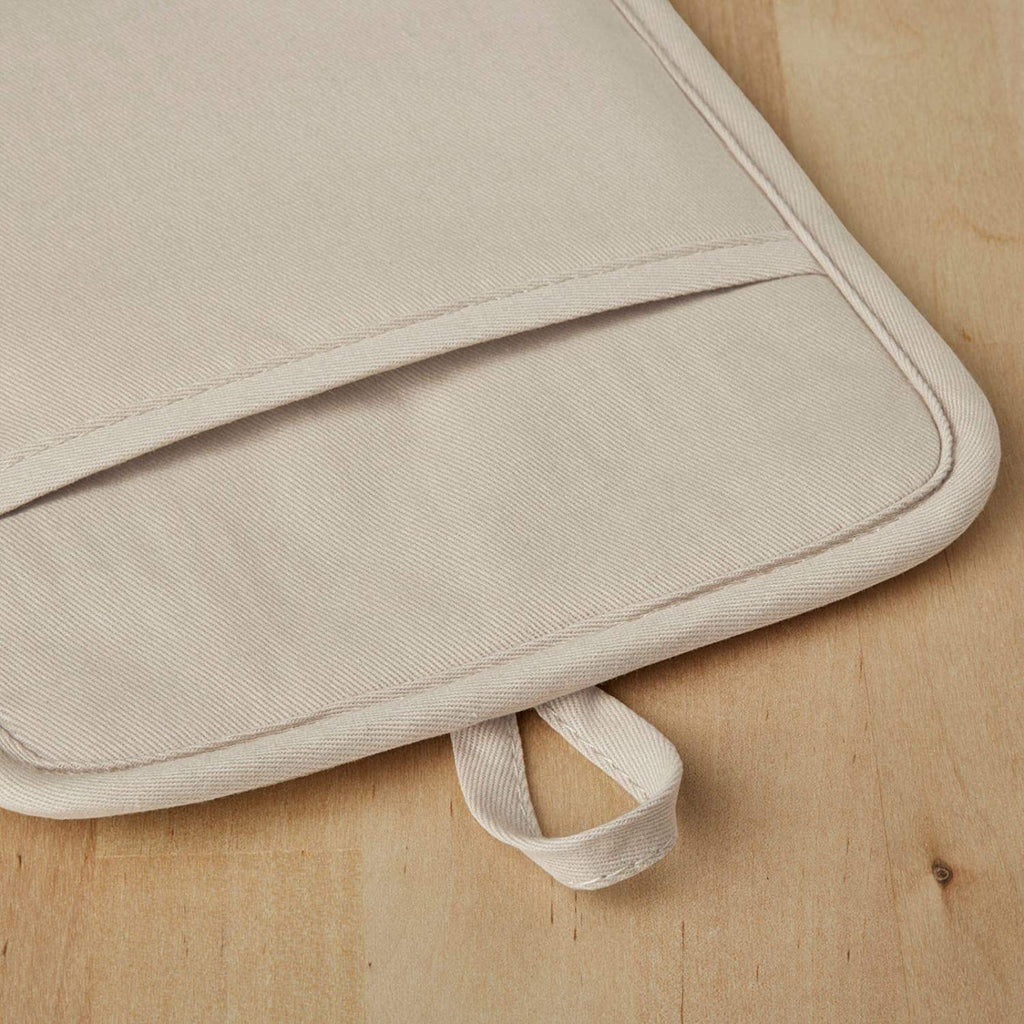Ribbed Soft Silicone Pot Holder 2-Pack Set, Milkshake Tan, 7"X9"