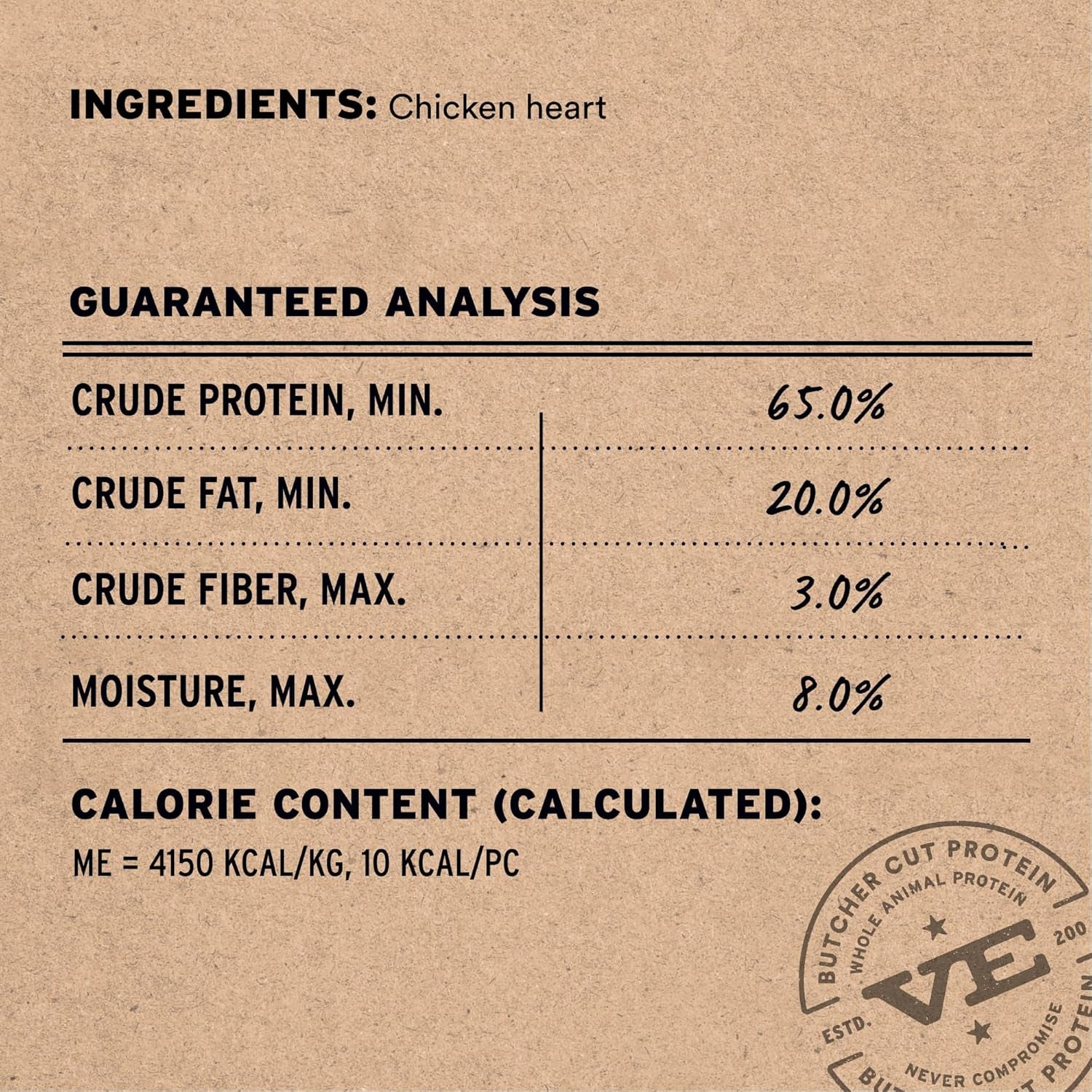 Freeze Dried Raw Chicken Hearts Dog Treats | Single Ingredient | Premium Quality | Grain Free Treats for Dogs, 1.9 Oz Bag