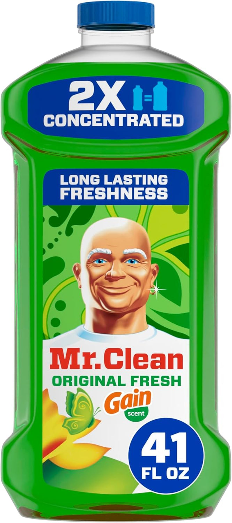 All Purpose Cleaner, Floor Cleaner for Mopping Home, Bathroom, & Kitchen, Cleaning Liquid for Mop & Bucket, Cleaning Supplies, Multi-Surface Dilutable, Gain, 41Oz