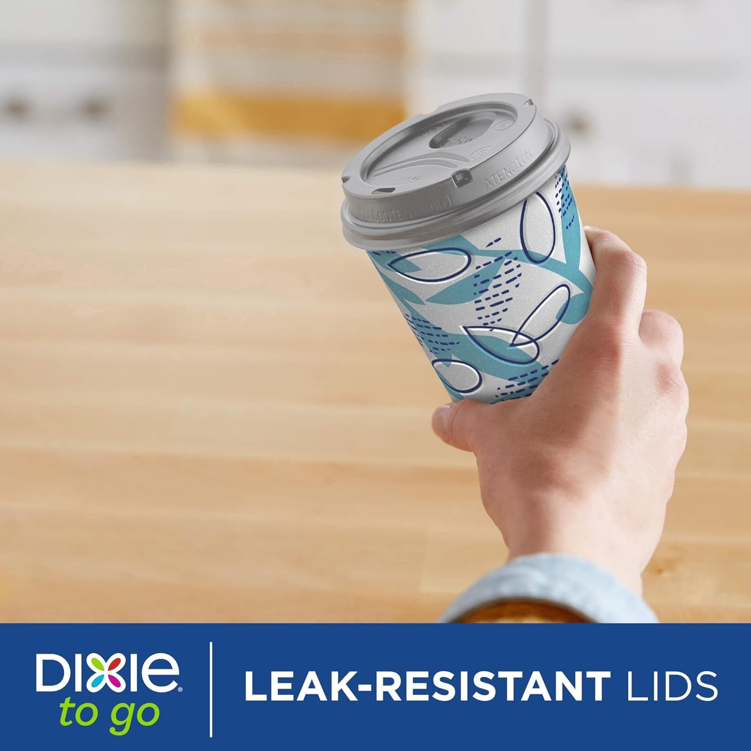 Paper Coffee Cups with Lids, 12 Oz, 156 Count (6 Packs of 26 Cups), Disposable Insulated Paper Cups for On-The-Go Hot or Cold Beverages
