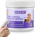 Teeth Cleaning Wipes for Dogs & Cats, Vet-Recommended Remove Bad Breath & Plaque & Tartar Buildup, Dog Tooth Brushing Kit, Dog Breath Freshener, Dogs Toothbrush & Toothpaste Alternatives
