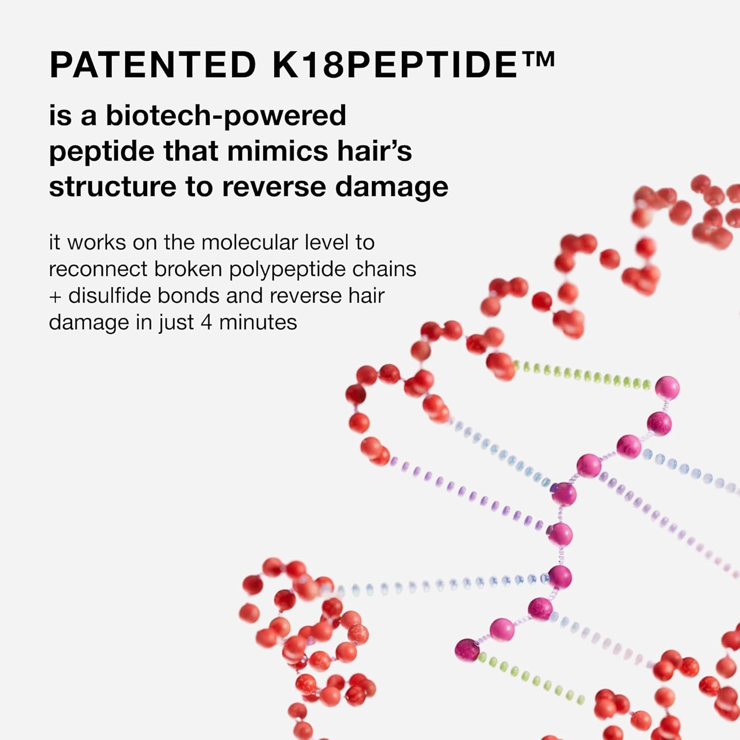 Leave-In Molecular Repair Hair Mask, Patented, Lasting Repair for Dry, Frizzy, Damaged Hair, Reverse Damage in 4 Minutes from Bleach, Color, Chemical Services + Heat