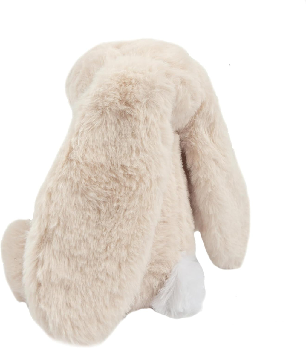 Interactive Squeaky Dog Chew Toy, Ideal Dog Toys for Chewers, Small, Medium & Large Dogs, and Fetch Lovers - Bunny (Beige), Large