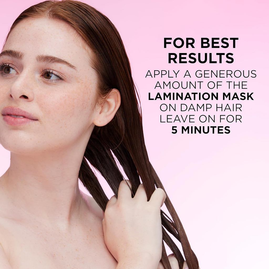 Sulfate Free Glossing Lamination Hair Mask, 5-Minute Rinse-Off Hair Treatment with Glycolic Acid for Glass Shine, Smoothness & Soft Feel, Color Caring, Everpure, 5.1 Fl Oz