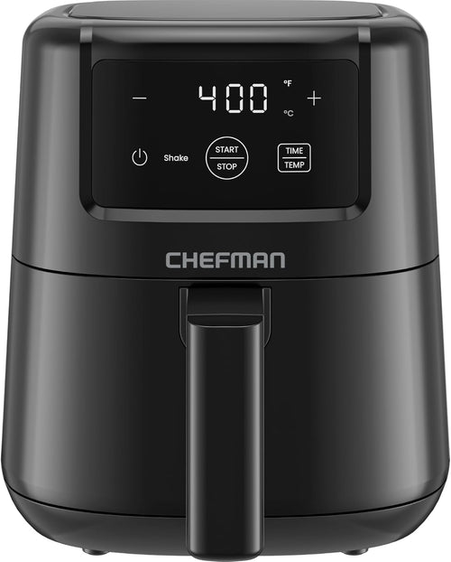 2 Qt Mini Air Fryer – Digital Space-Saving Compact Air Fryer with Nonstick and Dishwasher Safe Basket, Quick & Easy Meals in Minutes, Features Digital Timer and Shake Reminder – Black