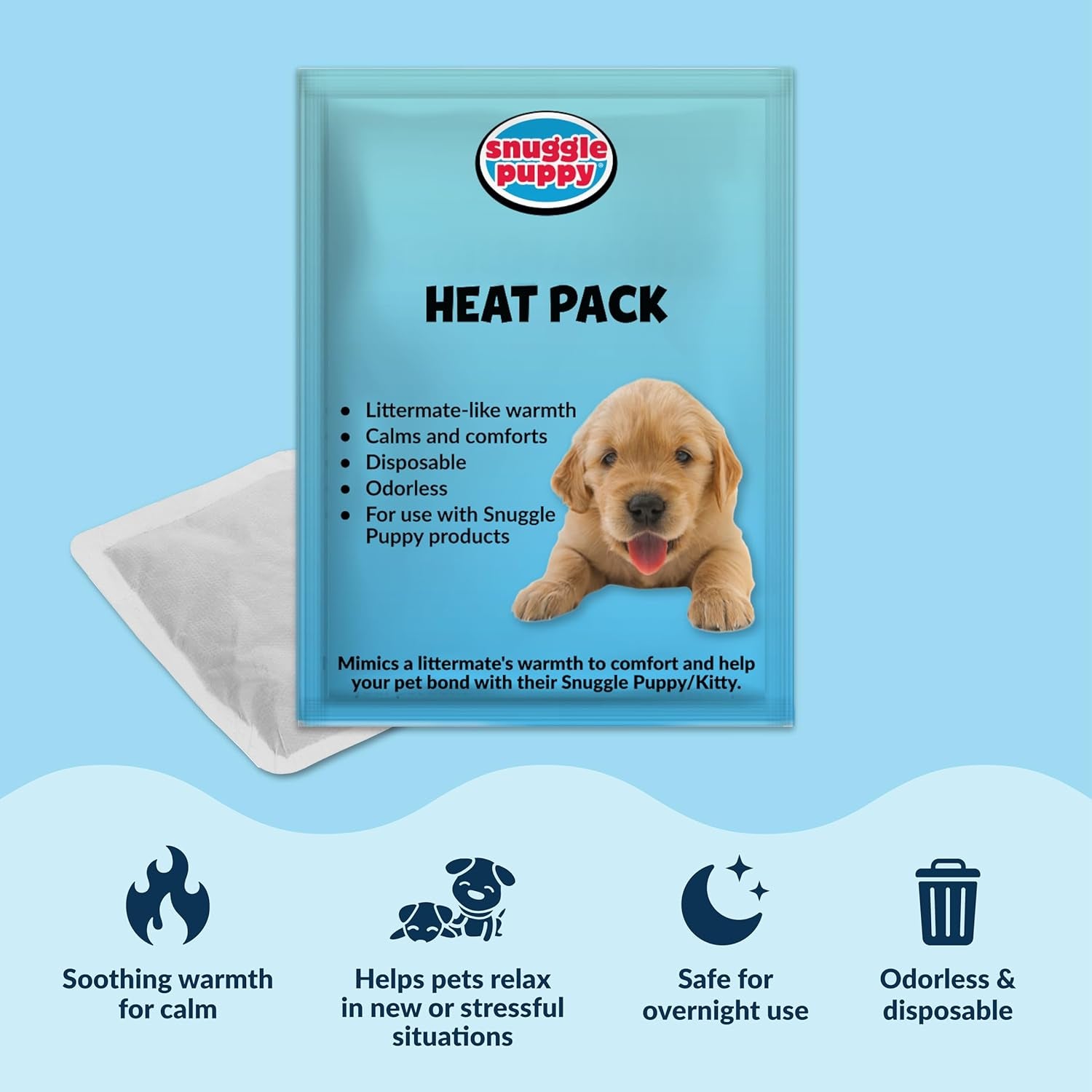 Original Heartbeat Puppy Toy with Real-Feel Pulse and Heat Pack, Plush Comfort Dog Toy for Crate Training, First Nights, and Sleep