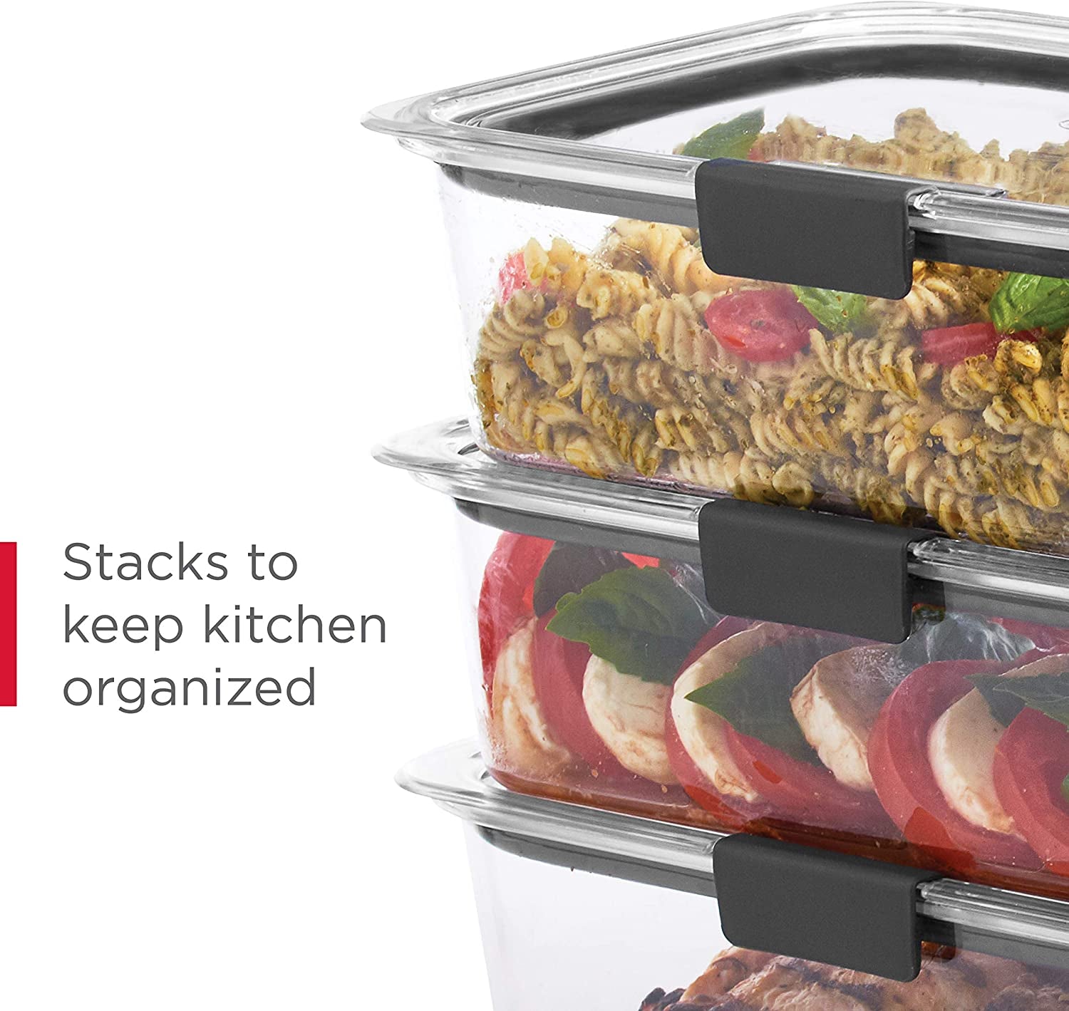 Brilliance Bpa-Free Food Storage Containers with Lids, Airtight Clear Set of 2 (9.6 Cup), Ideal for Lunch, Meal Prep, and Leftovers