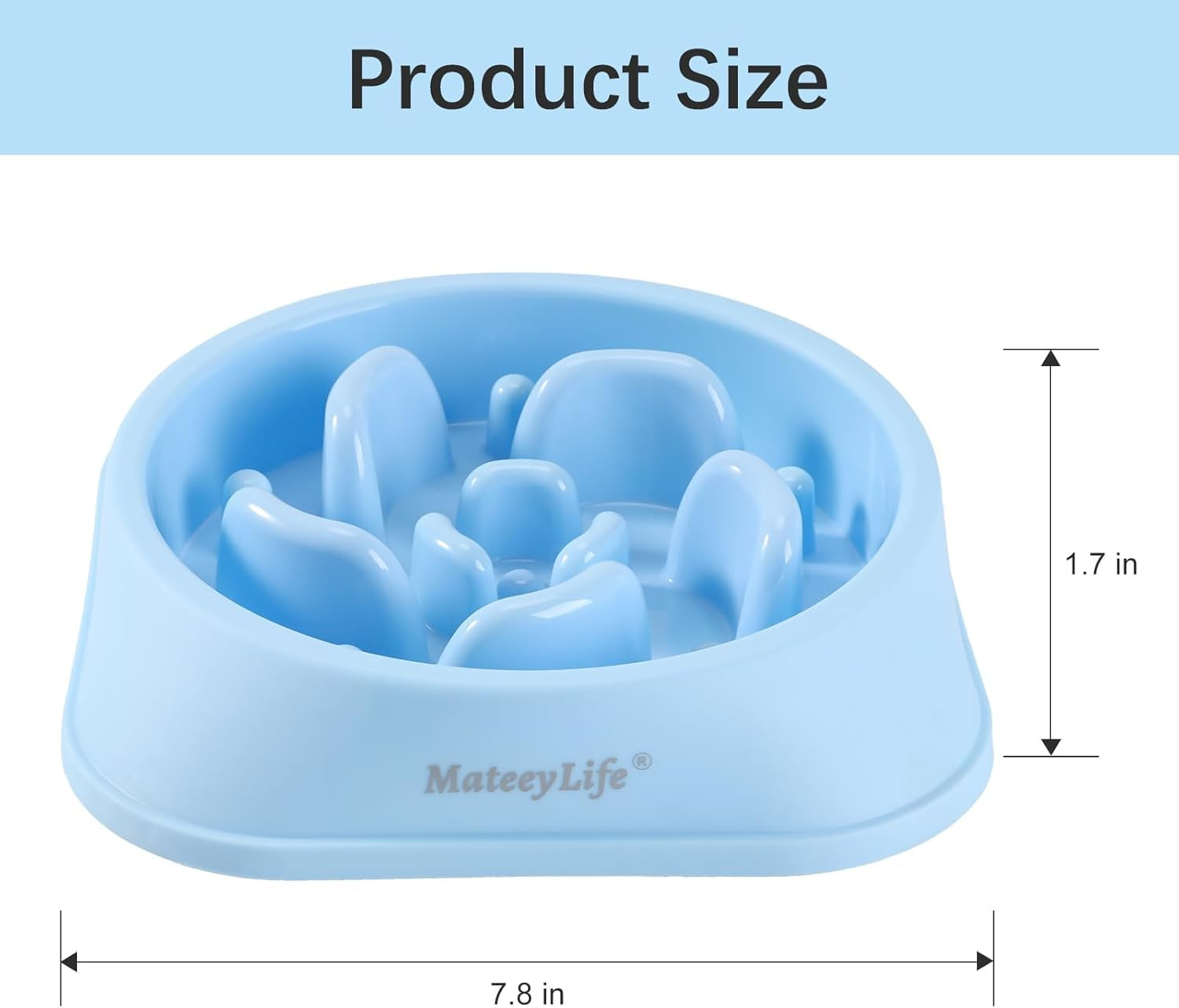 Slow Feeder Dog Bowls 2PCS, Anti-Choking Puzzle Dog Food Bowls, Anti-Slip Interactive Feeding Slow down Eating, Bloat Stop Maze Dishes for Medium Breeds